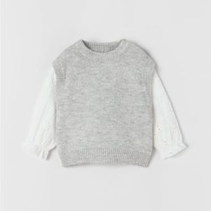 Zara Combination Sweater & Blouse